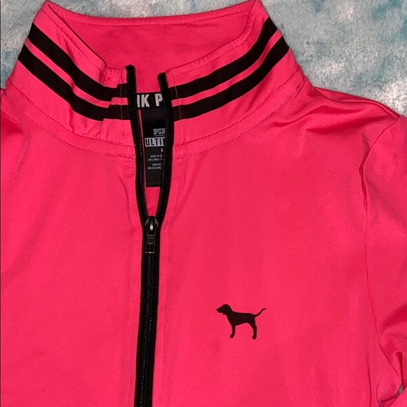 PINK Victoria's Secret Tops - VS PINK Hot Pink Quarter ZIP
